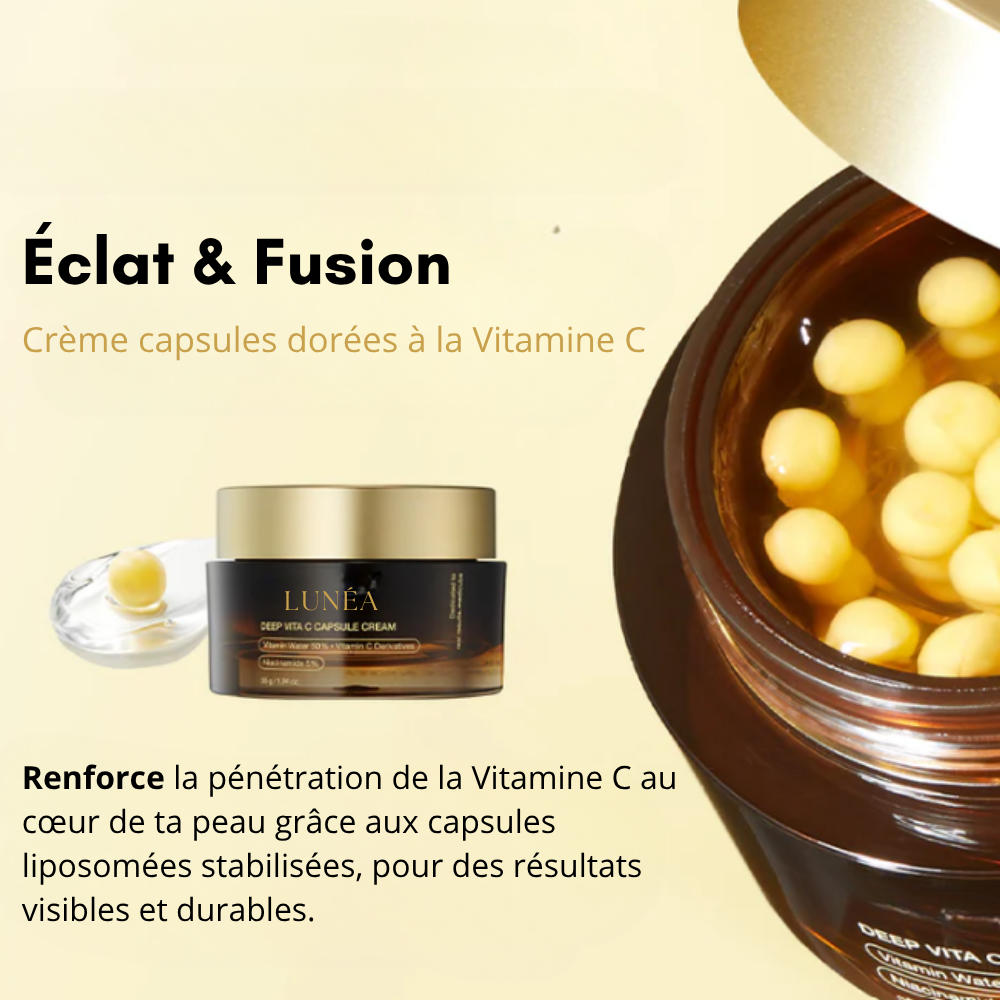 LUNÉA - Crème en capsules Vitamine C & Collagène - Anti tâches-brunes